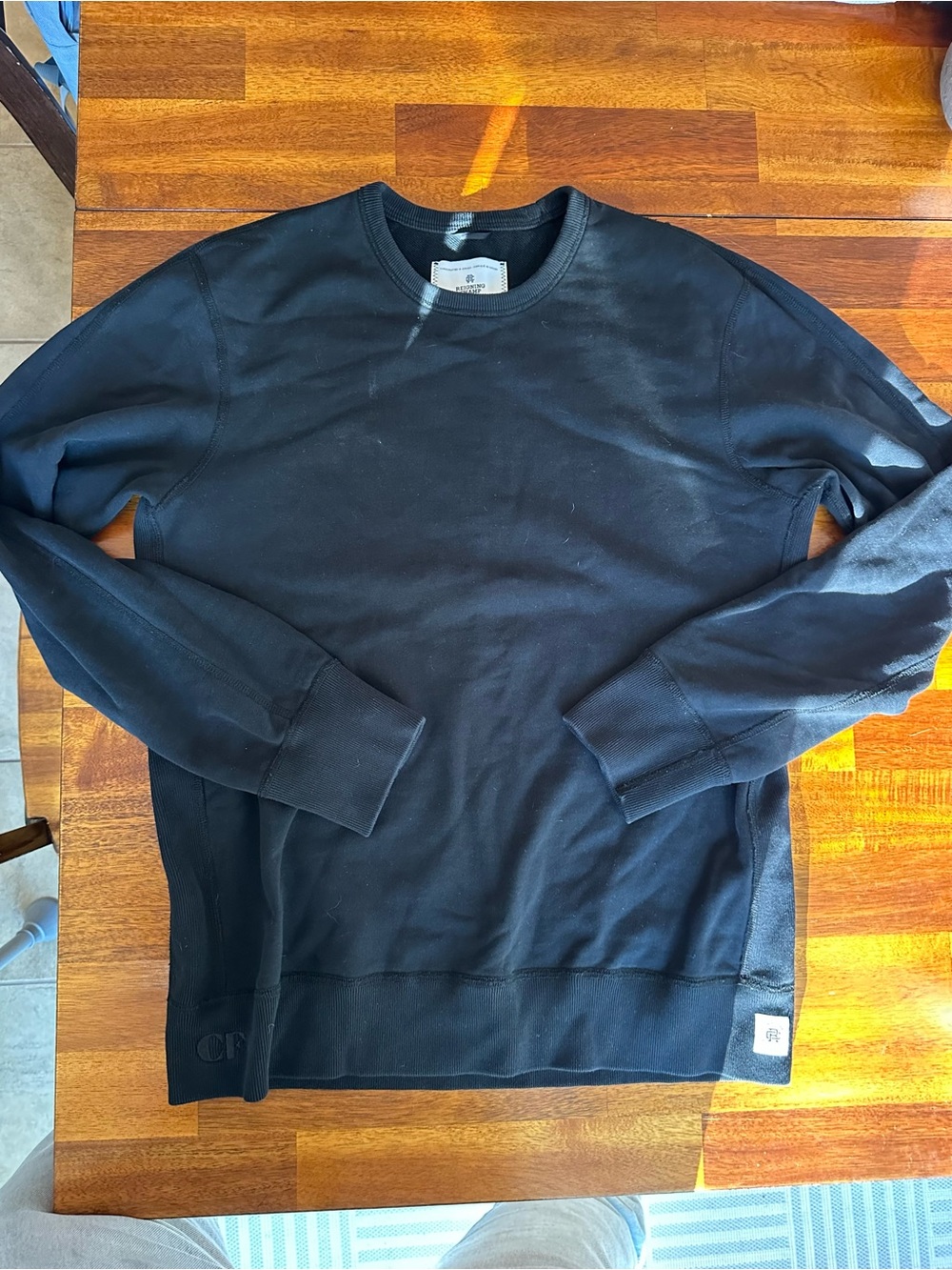 Reigning Champ Black Crewneck Sweater - Classic Pullover